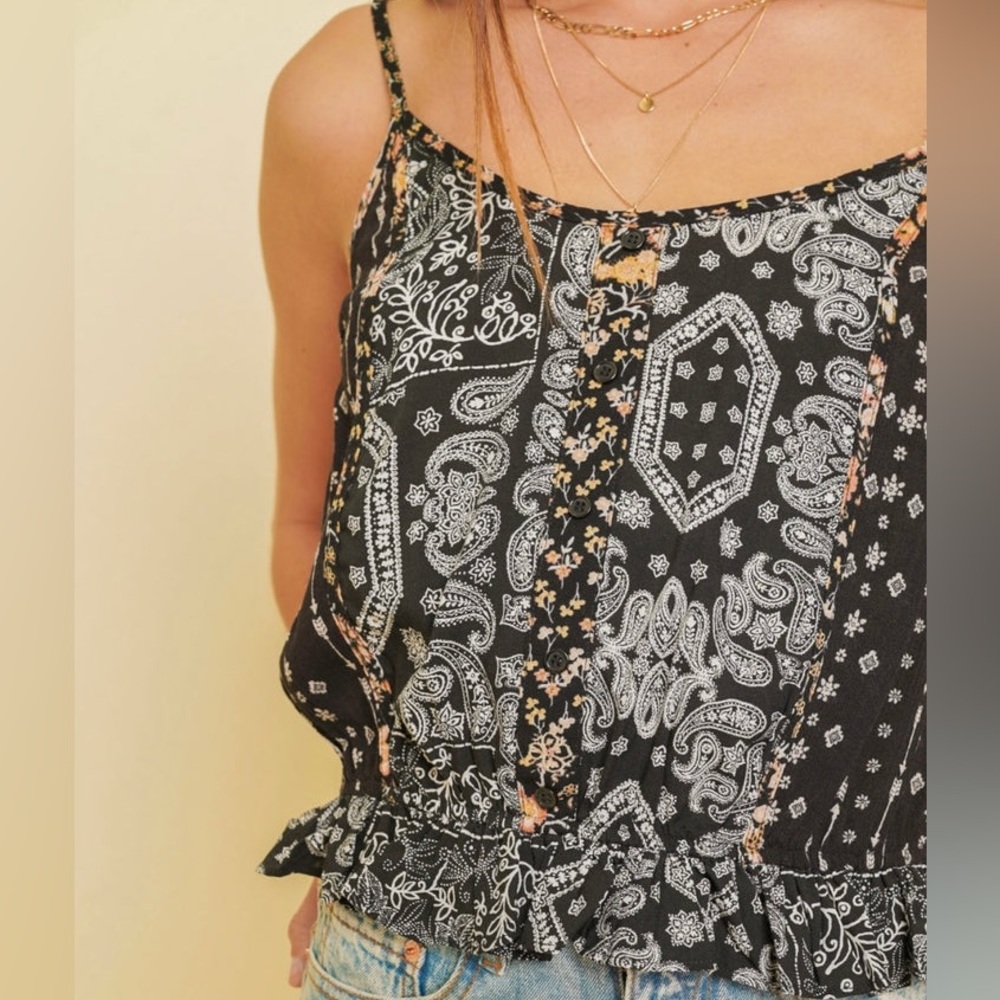 Hem & Thread Black Ruffle Tube Top - Picture 3 of 9